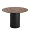 Стол обеденный Type D 110 см основание D 43 см (орех/черный)
