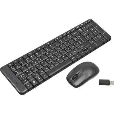 920-003169 Logitech Клавиатура + мышь Wireless Combo MK220 Black USB оригинальная заводская гравировка RU/LAT