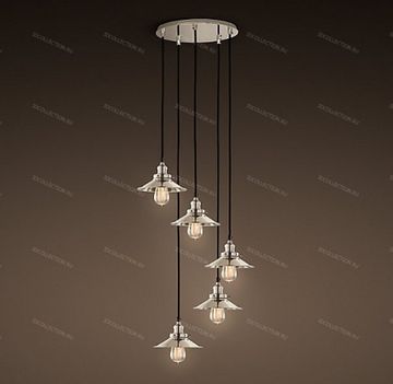 replica  20TH C. FACTORY FILAMENT METAL ROUND Restoration Hardware