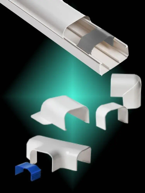 Прямой ввод в стену 74х55 мм (белый)