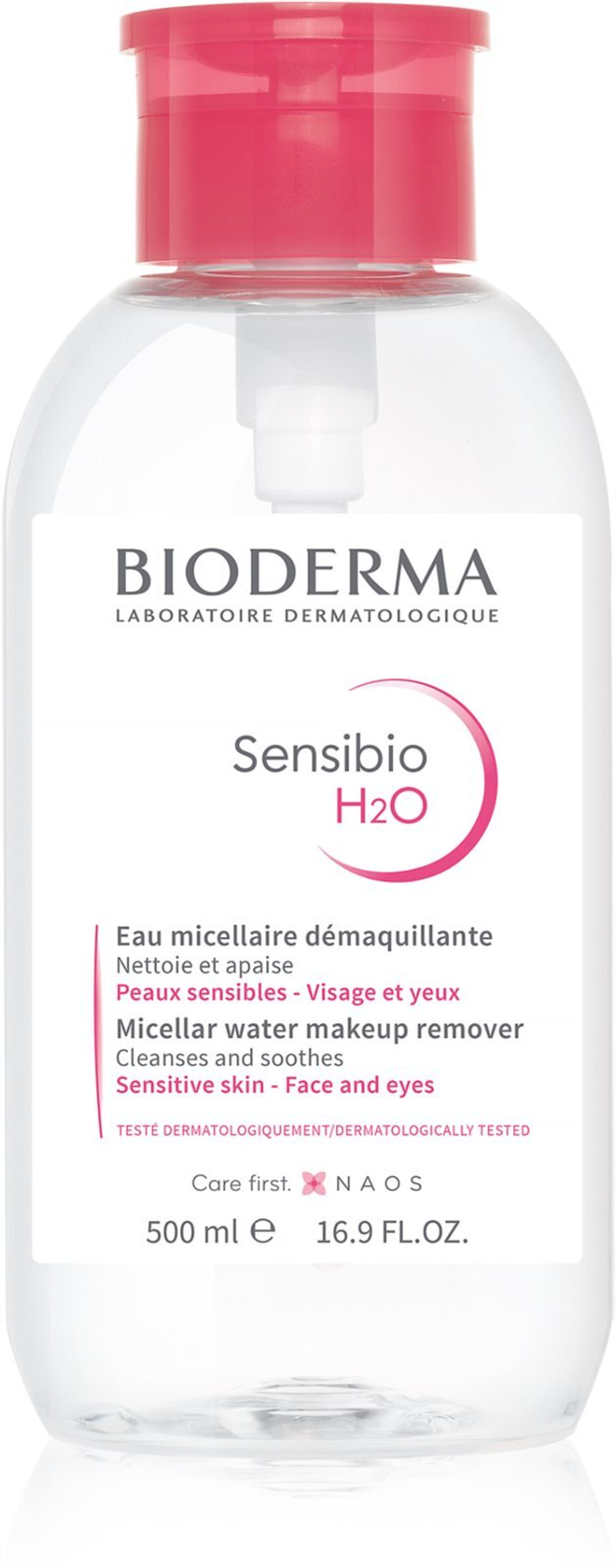 Bioderma Sensibio H2O - мицеллярная жидкость для чувствительной кожи с дозатором /   500  ml  / GTIN 3401396991779