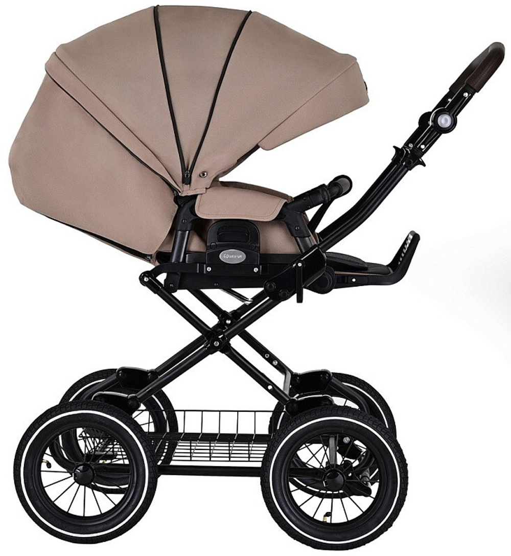 Детская коляска Roan Bass Next Classic d12 3 в 1 с автокреслом Tutis Elo Black RCL266/1 Amber