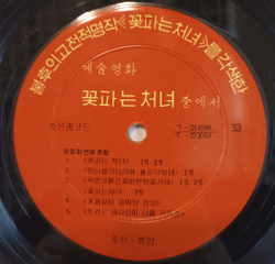 Винтажная виниловая пластинка LP Korean Gramophone Record Северо Корейская Пластинка 10 дюймов (Северная Корея)