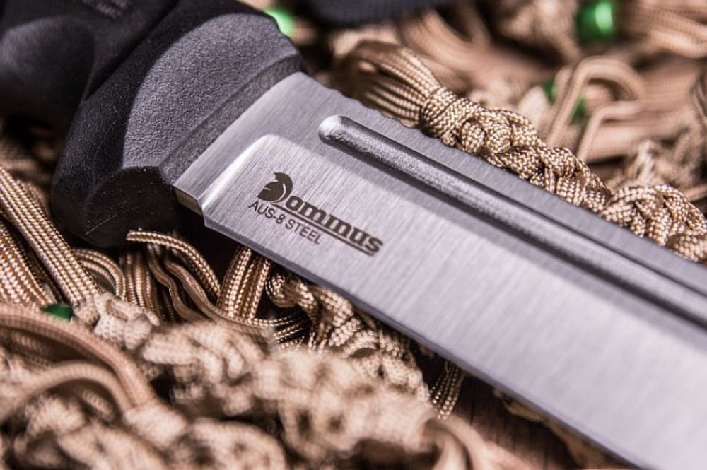 Нож Kizlyar Supreme DOMINUS AUS-8 SW BKH Camo (StoneWash, Black Kraton Handle, Camo MOLLE Sheath)