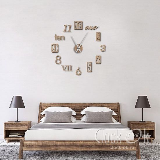 Настенные 3D часы Number