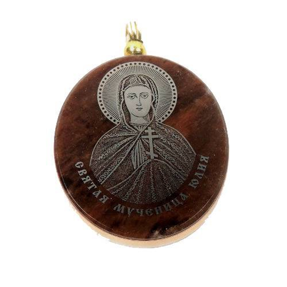 Кулон-оберег "Св. Юлия" обсидиан