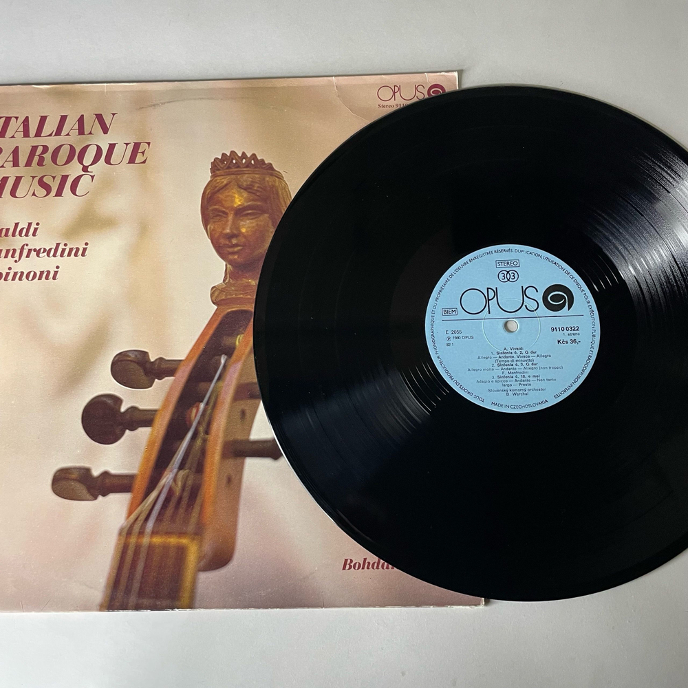 Винтажная виниловая пластинка LP Bohdan Warchal, Vivaldi Вивальди, Manfredini, Albinoni Альбинони, Italian Baroque Music Итальянская Музыка Барокко (Чехословакия 1982)