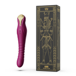 Фиолетовый вибратор 30,2см с поступательными движениями Zalo King Vibrating Thruster Velvet Purple