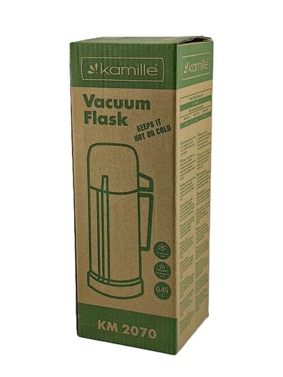 Термос 450 мл. со стеклянной колбой Kamille KM 2070 пластиковый корпус
