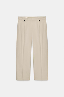 ZARA БРЮКИ ЧИНОС ПРЯМОГО КРОЯ, ПЕСОЧНЫЙ