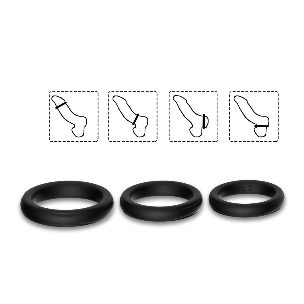 Набор эрекционных колец Useeker USK-C05 BL Triple Silicone 44,48,52мм