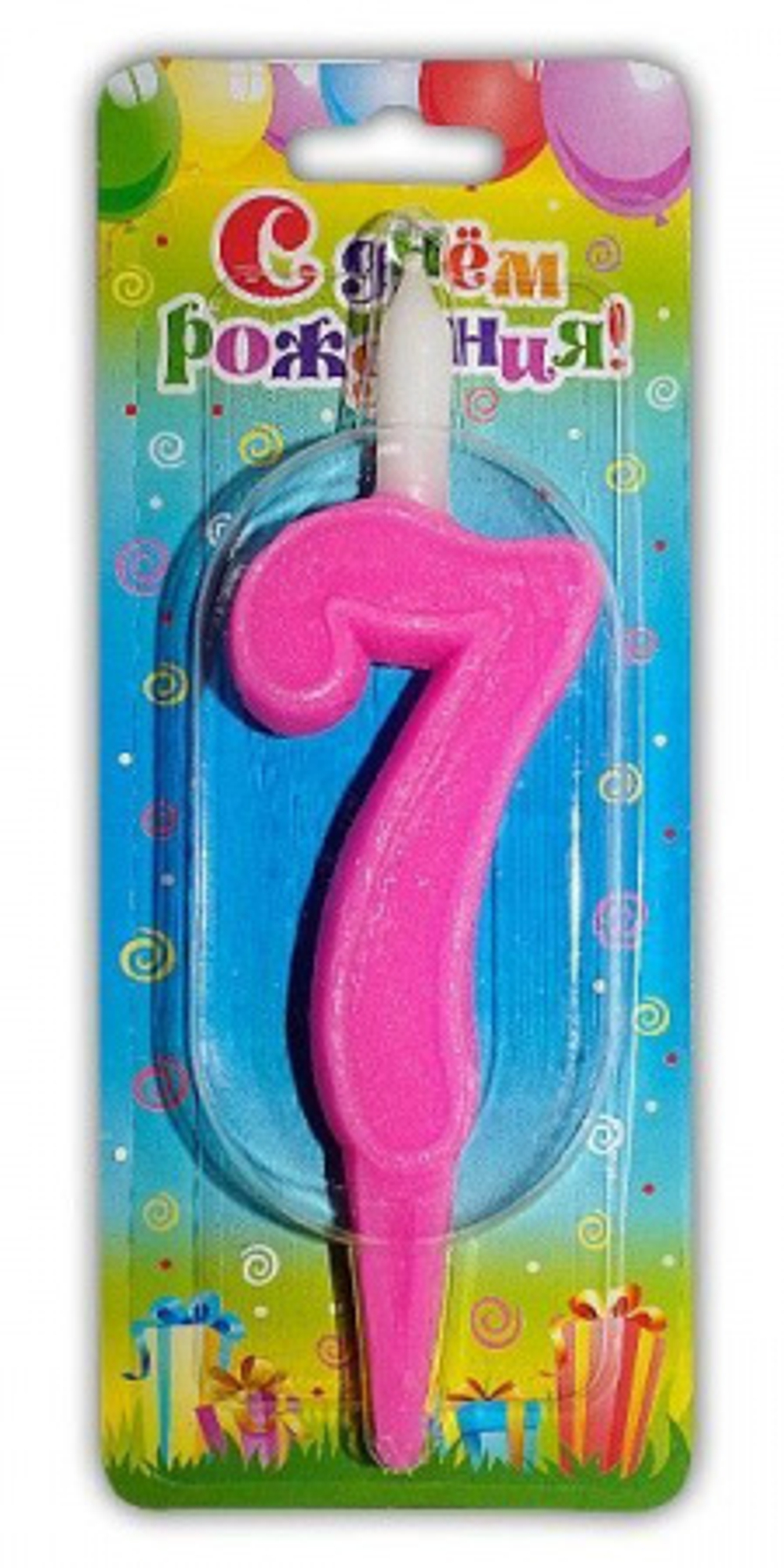 Свеча тортовая Разноцветная 7