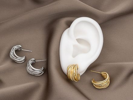 Серьги-кольца "Витые" 19мм