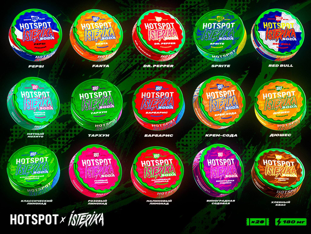 ISTERIKA & HOTSPOT SODA 180мг