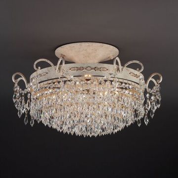 Потолочная люстра 6*Е14 305/6 белый с золотом Empress Bogate's