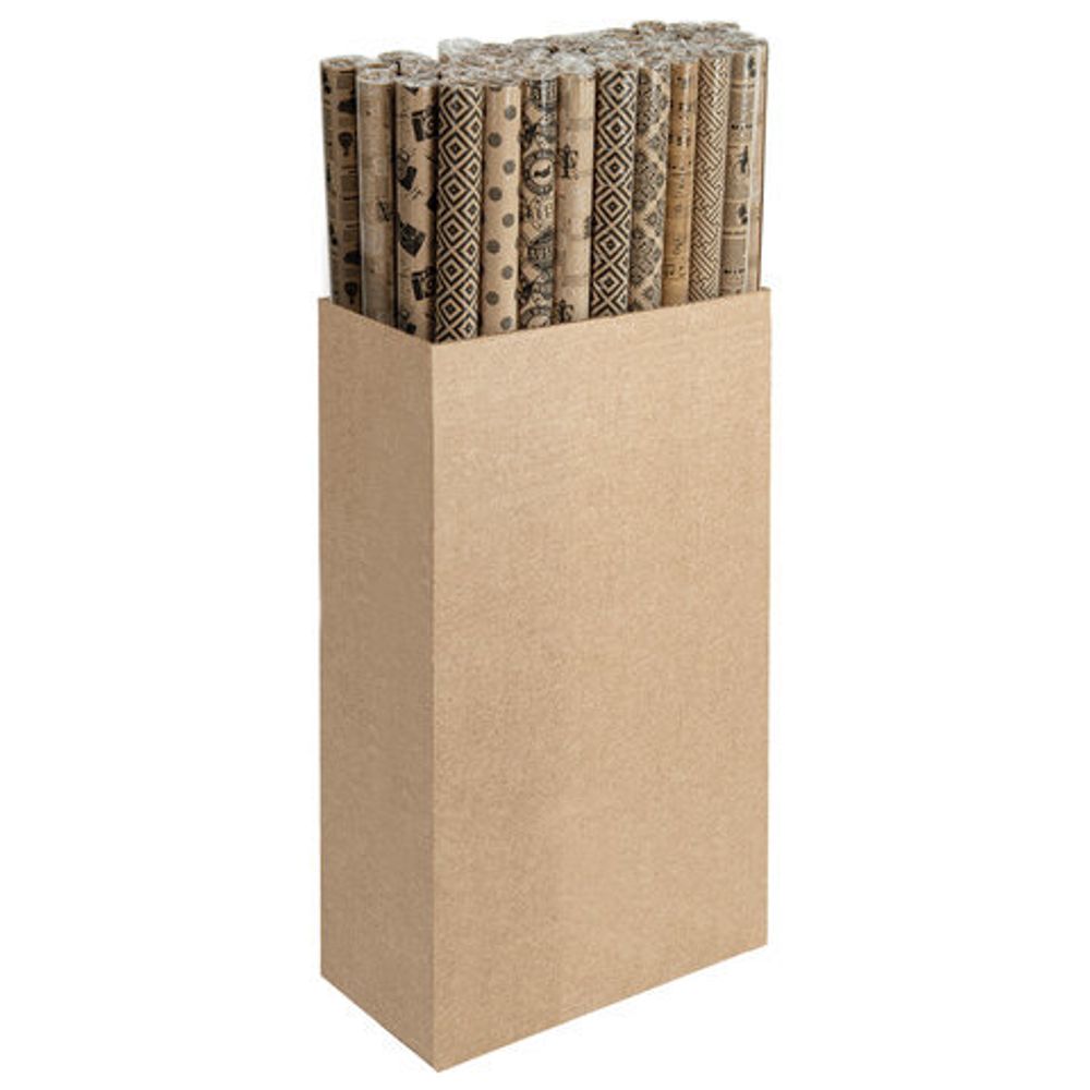 Бумага упаковочная "Kraft Unlimited", 70x100 см, 10 дизайнов ассорти, ЗОЛОТАЯ СКАЗКА, 591913, 1шт