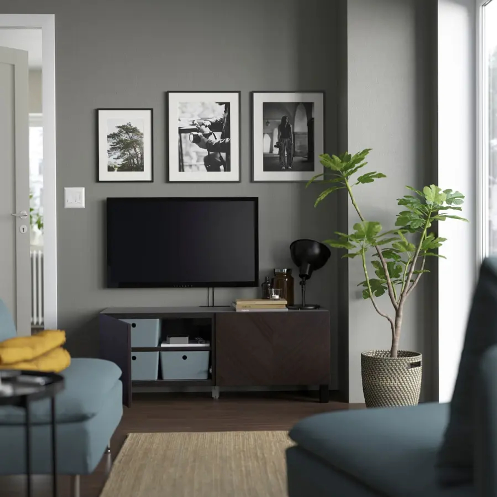 Дверца - HEDEVIKEN IKEA/ ХЕДЕВИКЕН ИКЕА,  60x38 см, черный