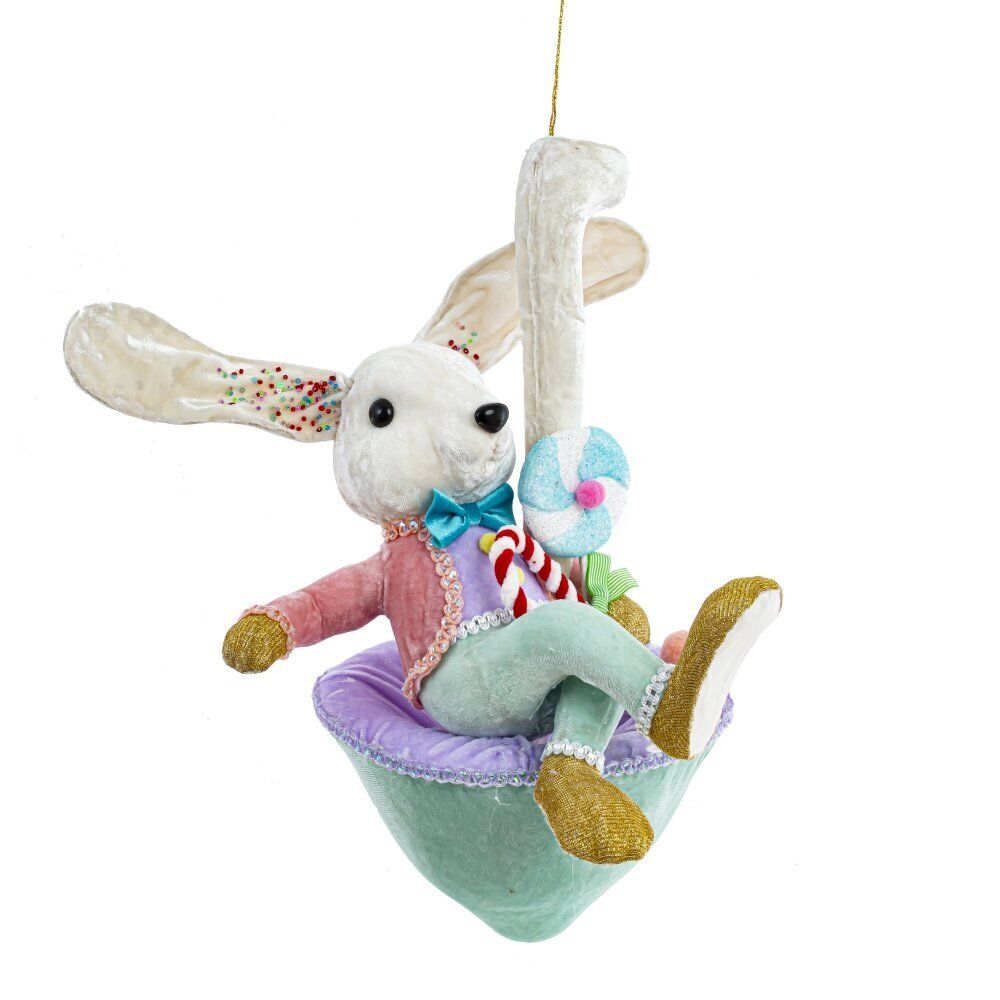 GAEM Изделие декоративное подвесное "Зайчик и гриб", L25 W27 H37 см