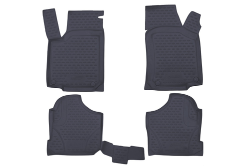 Коврики в салон VW Golf IV 1998-2004, 4 шт. (полиуретан, серые) Element.NLC.51.04.211K