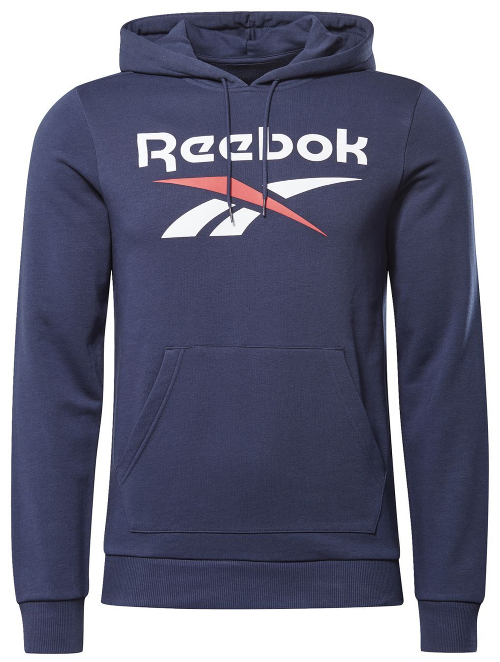 Мужская теннисная кофта Reebok Identity Big Logo Hoodie - vector navy