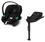 Коляска Cybex Priam IV Rosegold complete Aton S2 Moon Black Base One 4 в 1 Leaf Green