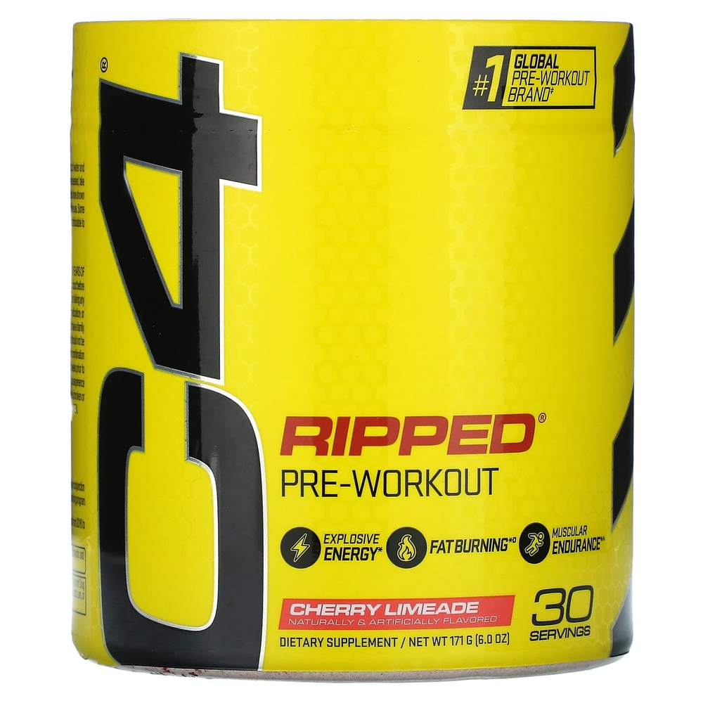 C4 / Cellucor, C4 Ripped, перед тренировкой, вишневй лаймад, 6,34 унц. (180 г)