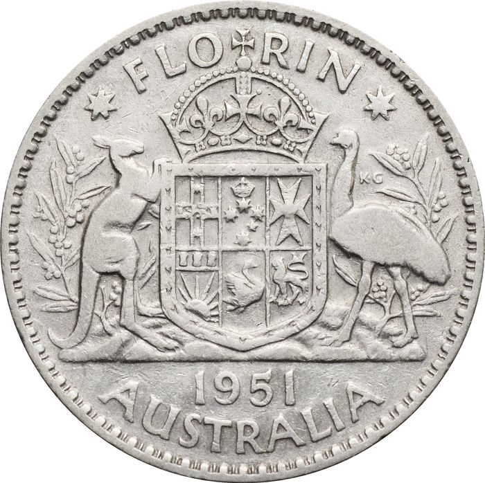 1 флорин 1951 Австралия