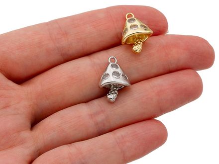 Подвеска "Гриб" 17,5мм, с кристаллами