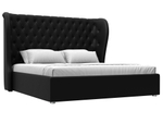 Кровать интерьерная Далия 180, Черный, Экокожа, 108308
