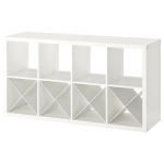 Стеллаж 8 ячеек с разделителями  - IKEA KALLAX, 77х147 см, белый, КАЛЛАКС ИКЕА