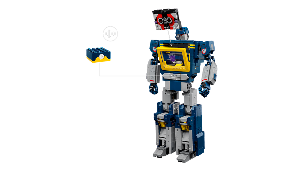Конструктор Лего Айконс Трансформеры звуковая волна 10358 | LEGO Icons Transformers Soundwave 10358 1505 деталей 18+