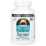 Source Naturals, Daily Essential Enzymes®, 500 мг, 120 вегетарианских капсул