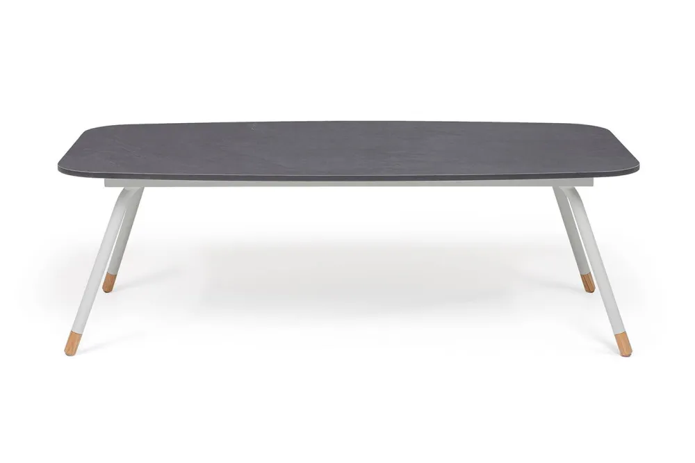 "Верона" журнальный стол из HPL 120х65, H40, каркас светло-серый (RA L7035) муар, цвет столешницы "серый гранит"