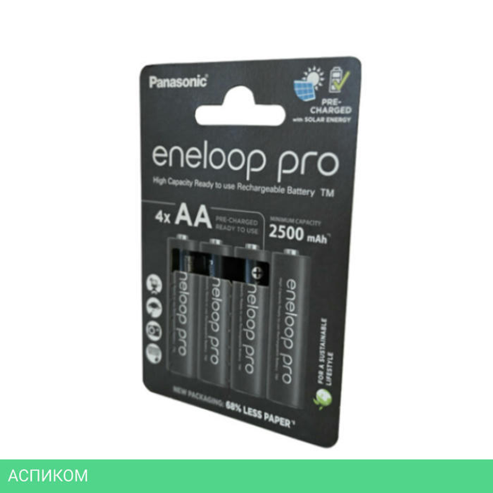 Батарейка Panasonic Eneloop Pro AA 2500mAh BL4 (BK-3HCDE/4CP)