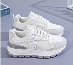 Женские кроссовки RWAROIR белые с массивной подошвой, дышащие, повседневные, стильные