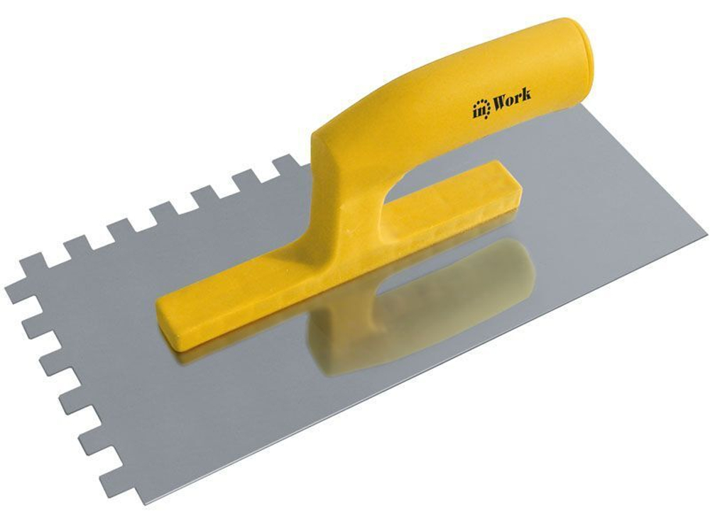 05137 Гладилка зубчатая 280х130 мм зуб 6х6 мм пласт. ручка, In work