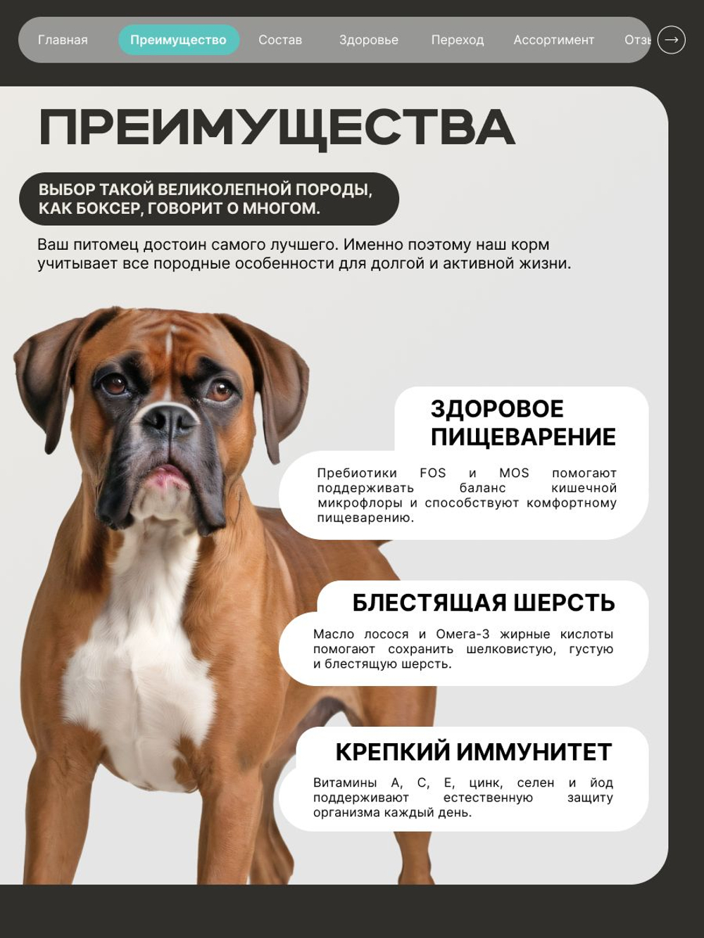 Корм для взрослых собак породы Боксер, с кроликом, 3 кг, QUATTRO