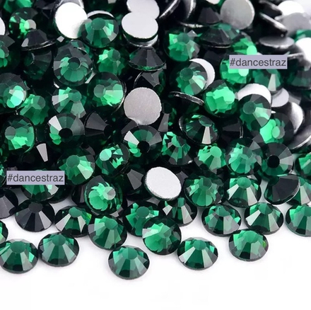 Стразы клеевые, Emerald, P09, SS34, 288, (F2)