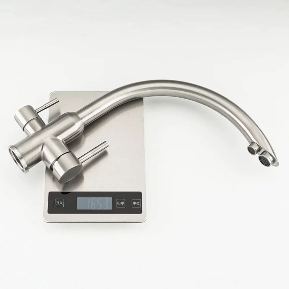 Смеситель для кухни, Frap, с картриджем, подкл к фильтр, нерж, F43899