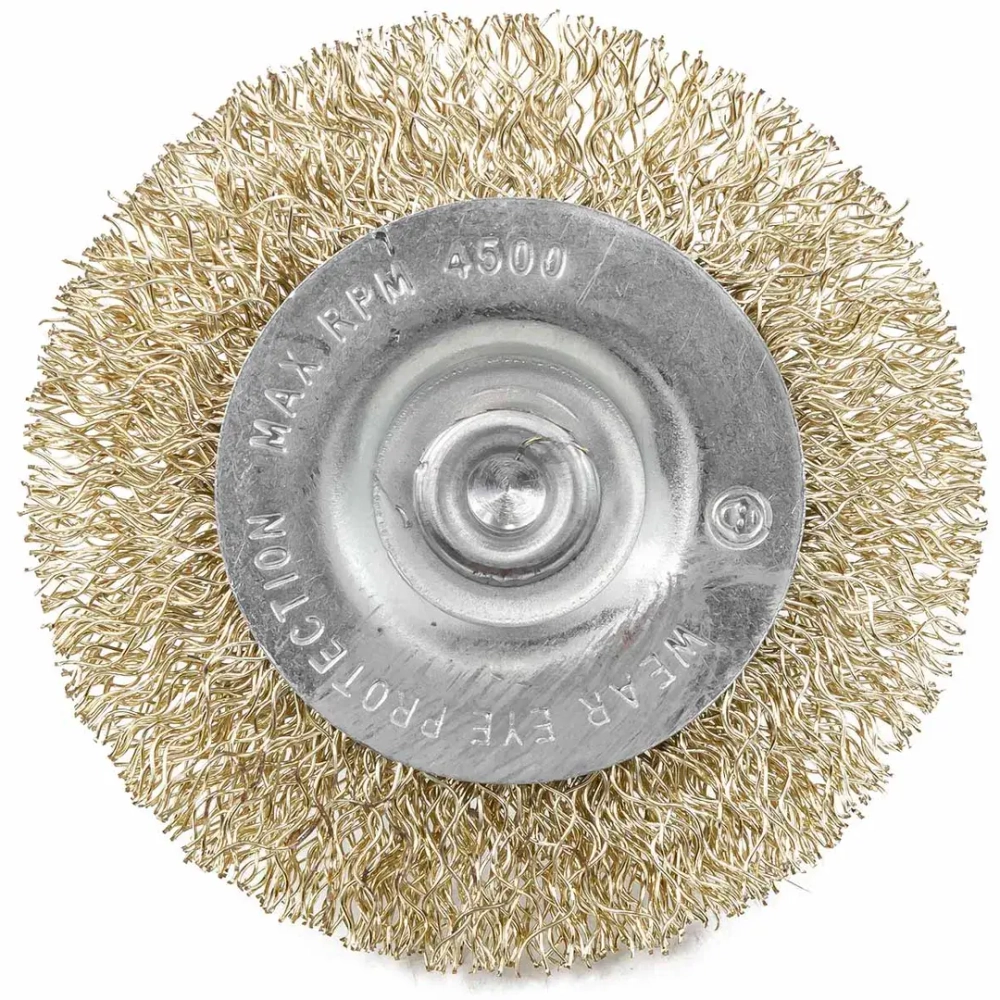 Кордщетка дисковая латунная для дрели 60мм, в блистере RockForce##Rock FORCE RF-BFR025