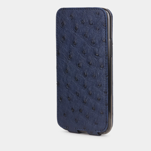 Чехол кожаный для iPhone 11 Pro синего цвета