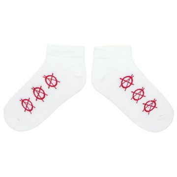 Носки Анархия короткие белые (1090)