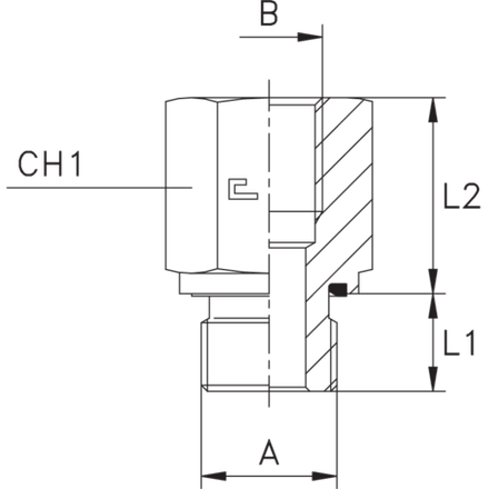 Соединение PFE BSP 3/8" BSP 1/8" CAST