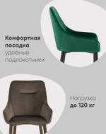 Стул Диана велюр черный