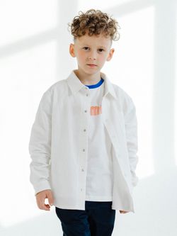 Рубашка из фланели сливочного цвета