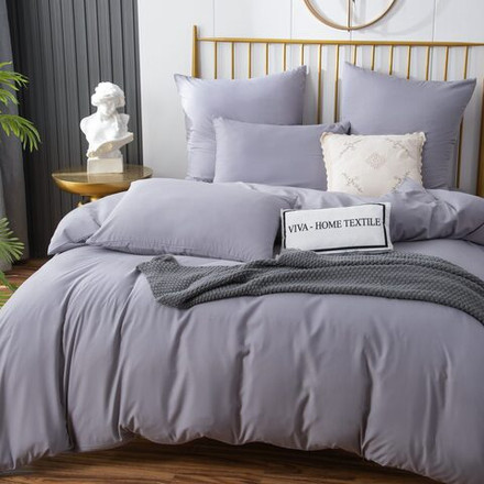 Комплект постельного белья Однотонный Сатин «Утренняя дымка»