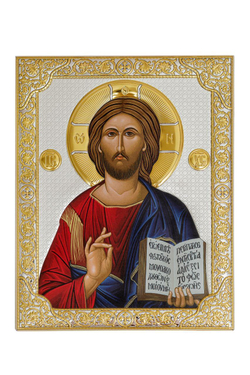 Спаситель, икона прямоугольная без рамки, античная 180х230