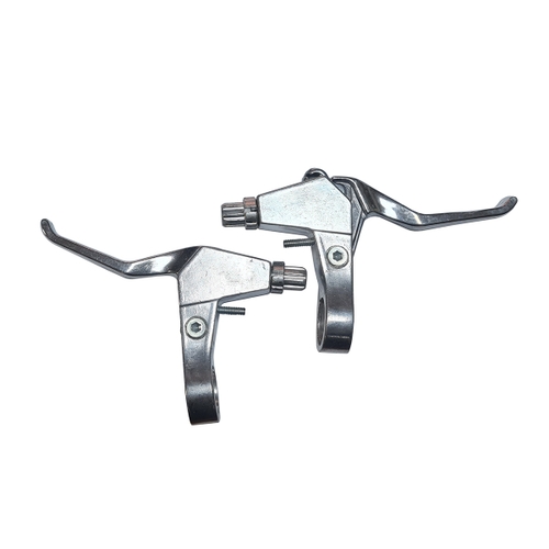 Ручки тормозные под 2-3 пальца ал. серебристые