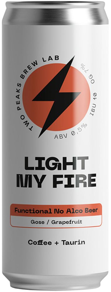 Пиво Ту Пикс Лайт Май Файер Безалкогольное / Two Peaks Light My Fire 0.45 - банка