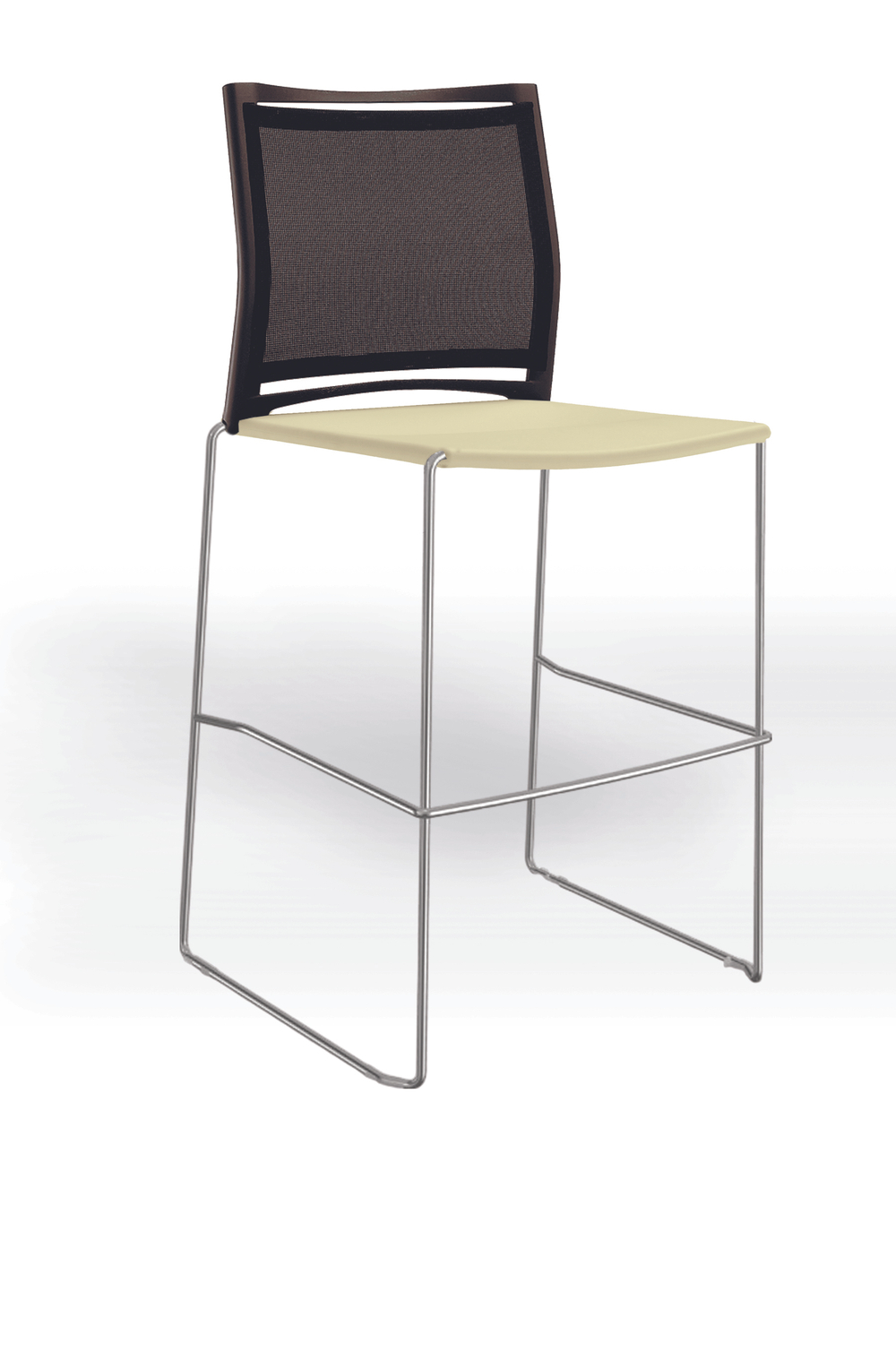 Web стул на полозьях кухонный/барный со спинкой-сеткой